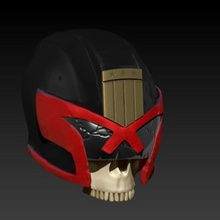 juez dredd cráneo art el 3d print model - Mito3D