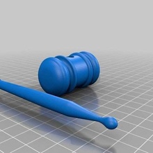 judges gavel head handle 3d print model - Mito3D