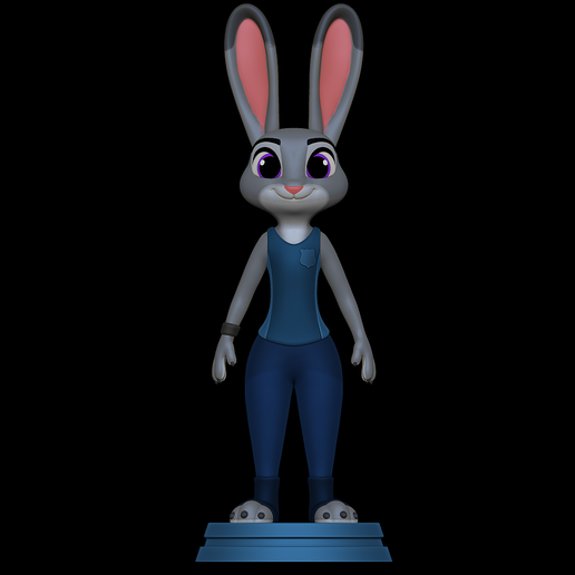 Judy lúpulos zdp formación atuendo zootopia Arte Conejo lola disney mella Wilde policía conejito hembra peludo antro 3D print model - Mito3D