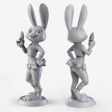 judy hopps art 3dprint gift figurine bunny fanart toy animal zootopia 3d print model - Mito3D