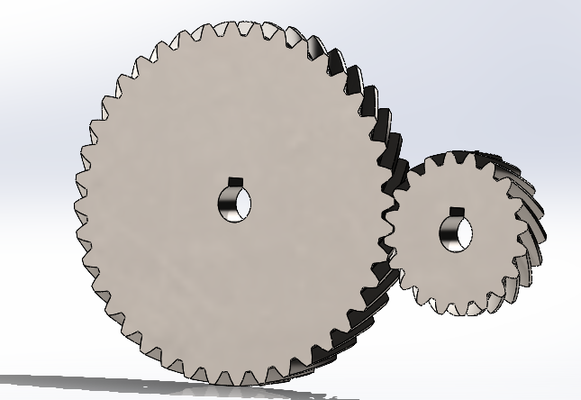 juego de engranajes helicoidales relaci n 2 a 1 tools engranaje rueda dentada helicoidal mecanismo rotaci 3d print model - Mito3D