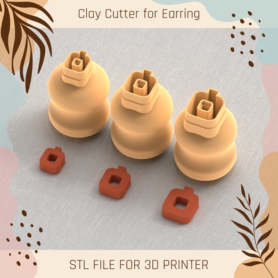 jug boho mini clay cutter tools earring 3d print model - Mito3D