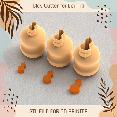 jug boho mini clay cutter tools earring 3d print model - Mito3D