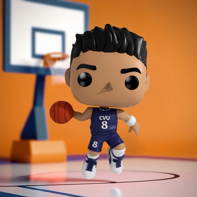 jugador de basquet funko pop basquetbolista personalizado 3d print model - Mito3D