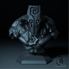 juggernaut bust dota 2 game figurines minatures creatures monsters characters models busts games fantasy hero's 3d print model - Mito3D