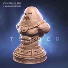 mastodonte de buste art scifi super-héros méchant caractère le xmen marvel 3d print model - Mito3D