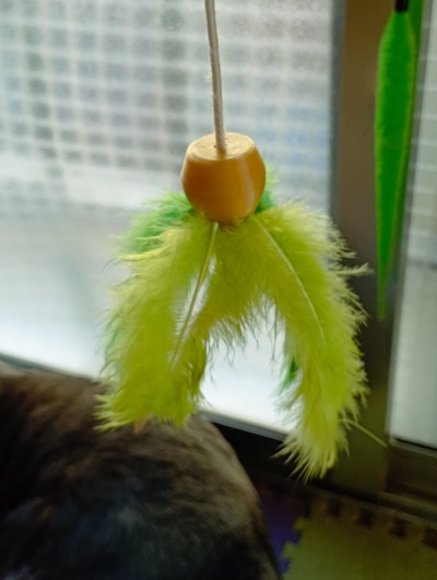 juguete plumes para gatos jeu rosca jouet 3d print model - Mito3D