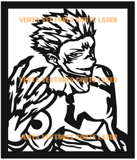 Jujutsu Kaisen yuji itadori parede arte decoração anime 3d impressão laser corte 3d print model - Mito3D