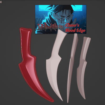 jujutsu kaisen choso blut kante manga anime cosplay kostüm stütze klinge messer exakt akutami 3d print model - Mito3D