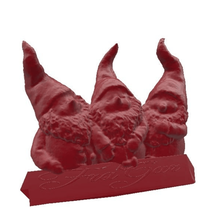 julenisse trillinger Kunst durchsucht Replikate triple statue Weihnachten santa 3d print model - Mito3D