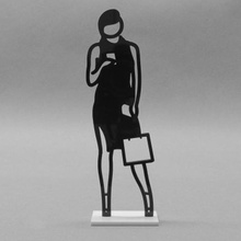 julian opie woman telephone 2018 art sculpture pop 3d print model - Mito3D