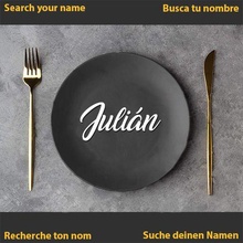 julian name banquet wedding communion dinner plate table decoration tablename 3d print model - Mito3D