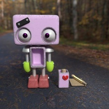 Julia Liebe san Valentin romantisch Roboter kawatoys zweibäumeroboter Box Schublade Geschenk 3d print model - Mito3D