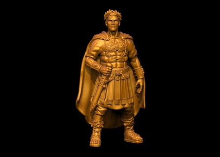 julio César reyes heroes antiguo combatiente héroe historia Rey leyenda romano Roma guerra guerrero emperador comandante militar cesar conquistador senado general 3d print model - Mito3D
