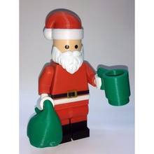 jumbo-Weihnachten - santa claus Kunst Menschen xmas Dekorationen jumbo-Minifigur Riesen-Minifigur Weihnachten Weihnachts-Dekorationen Weihnachts-Dekoration 3d print model - Mito3D