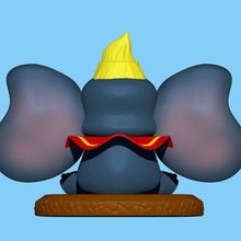 Jumbo jr Dumbo Unterstützung Skulptur Modell Zahl Jannie Luifer Karikatur Fan 3dprint 3dmodel 3d print model - Mito3D