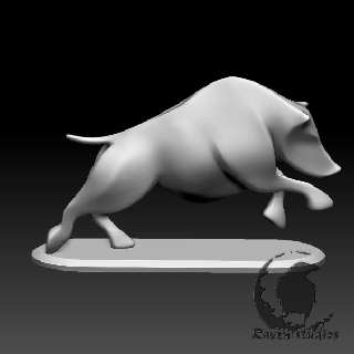 pulando javali animais enfeite estátua casa cor modelos presente estatuetas 3d print model - Mito3D