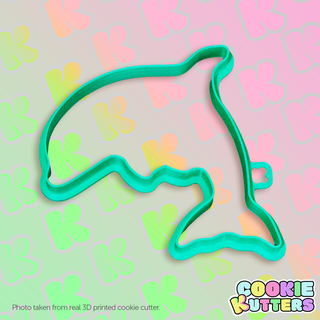 jumping dolphin cookie cutter mold silhouette kutters kitchen food recipe cookies 3d print contour 3d print model - Mito3D