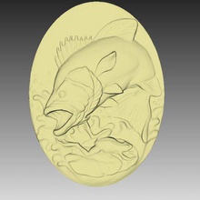 il salto di pesce come salmone art 3d print model - Mito3D