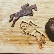 springen Pferd Ausstecher home fondant cutter Tier laufendes furioso cookie 3d print model - Mito3D