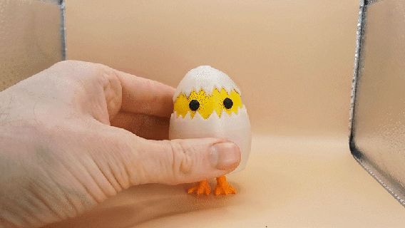 nervoso uovo Pasqua saltare giocattolo carina regalo anatra pollo 3d print model - Mito3D