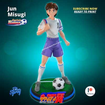 jun gestanden kunst anime spielzeug zahl skulptur futbol held comic cosplay karikatur fußball ball 3d print model - Mito3D