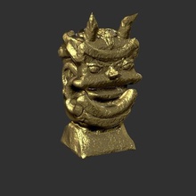jungle temple Dieu buste Gardien Trésor inca maya klaxon 3d print model - Mito3D