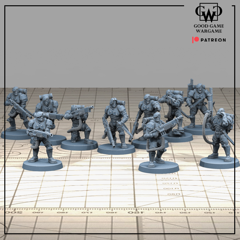 giungla warrior stormtroopers 10 Modelli gioco wh40k 3D print model - Mito3D