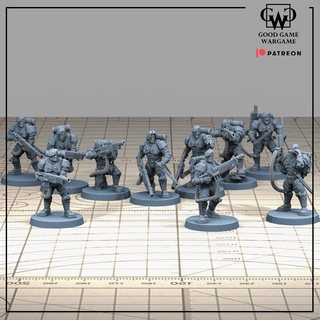 selva warrior stormtroopers 10 modelos jogos wh40k 3d print model - Mito3D