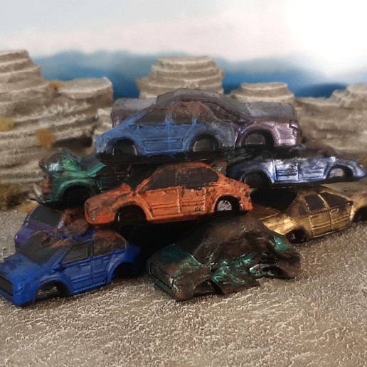 hurda araba oyun oyuncak aksesuarları wargaming gaslands 3D print model - Mito3D