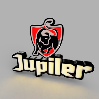 jupiler led lamp light brand beer sign 3d print model - Mito3D