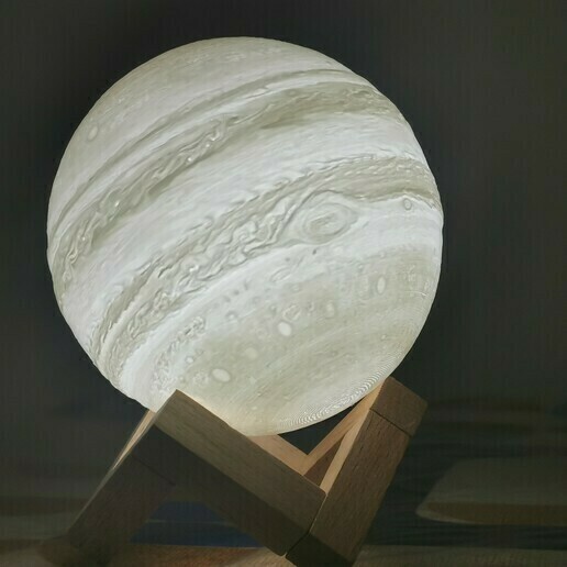 Júpiter réplica 100 luminária lampara planetas 3D print model - Mito3D