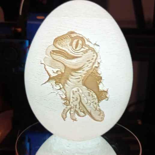 jurassic baby blue dinosaur egg lamp 3D print model - Mito3D