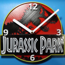 jurassic park clock home timepiece 3d print model - Mito3D