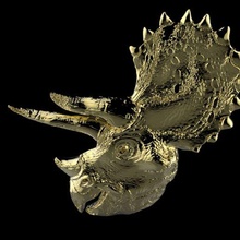 jurassic park dinosaur tpiceratops necklace 3d print model - Mito3D