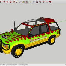 jurassic park ford explorer vários 3d print model - Mito3D