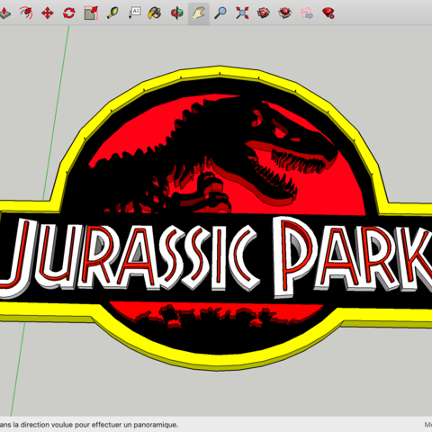 jurassic park logotipo.varios 3D print model - Mito3D