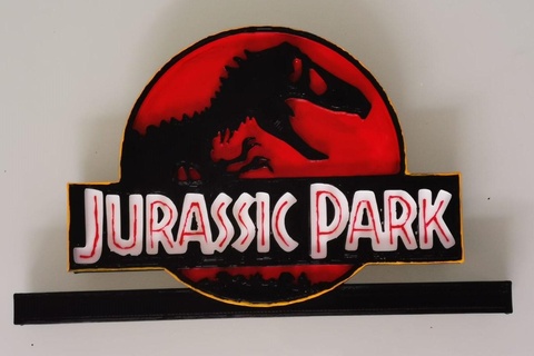 jurassisch Park Logo Kunst Jurassic Jurassicwold Filme 3d print model - Mito3D