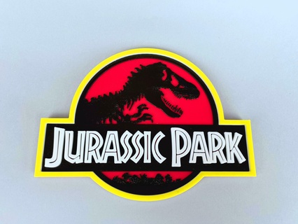 Jurassic park logo anahtar yüzük 3d print model - Mito3D