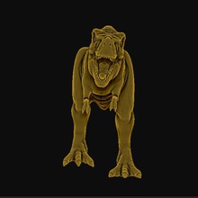jurassic park t-rex art dinosaure jurassique parc globe 3d print model - Mito3D