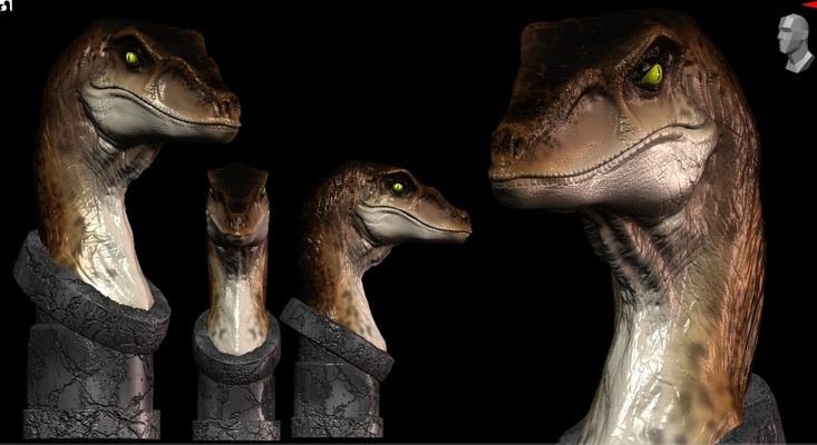 jurásico parque velocirraptor dinosaurio 3d print model - Mito3D