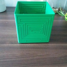 just another flower pot home decor square cubic 3d print model - Mito3D