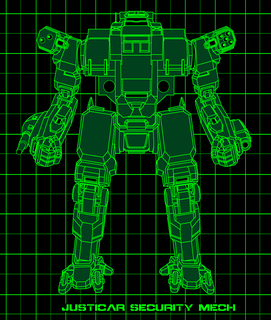 giustificatore sicurezza mech battletech Battlemech mech mecha robot 3d print model - Mito3D