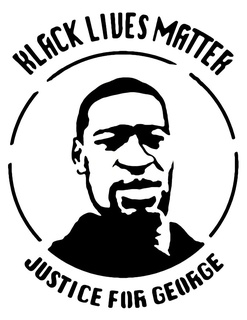 justice george stencil blm blm sign george floyd justice signs logos  3d print model - Mito3D
