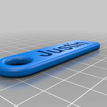 justin plano personalizado chave acessórios 3d print model - Mito3D