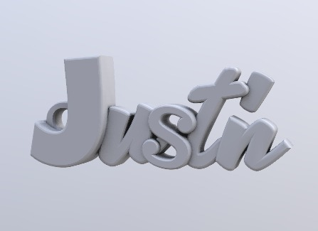 Justin Schlüsselbund llavero Schlüsselanhänger 3D print model - Mito3D