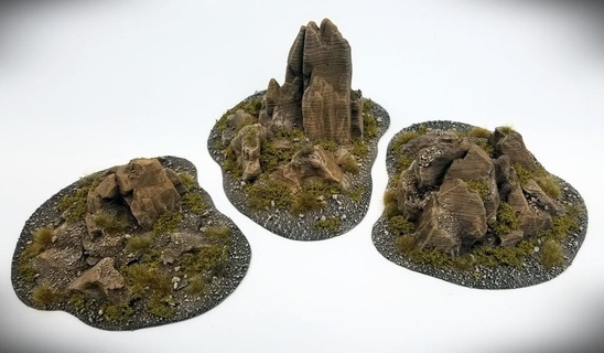 jutting rock stub outcropping dynamic hills terrain terrainify scatter miniatures dnd d&d wargaming rpg roleplayinggame 3d print model - Mito3D