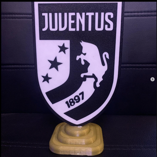 juventus turin logo crest stand coat arms 3d print model - Mito3D