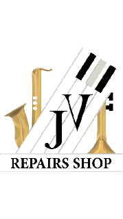 jv réparations boutique logo luthier saxophone instruments libre 3d print model - Mito3D
