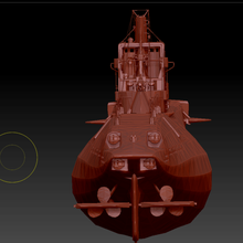 k-1 soviética submarino jogo união mundo a guerra ii 3d print model - Mito3D